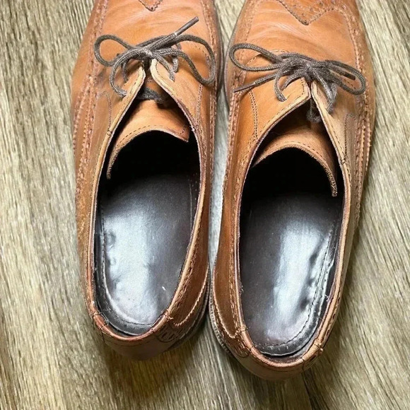 Mens Florsheim Brown Oxford Dress Shoes - 9.5 - Picture 5 of 10